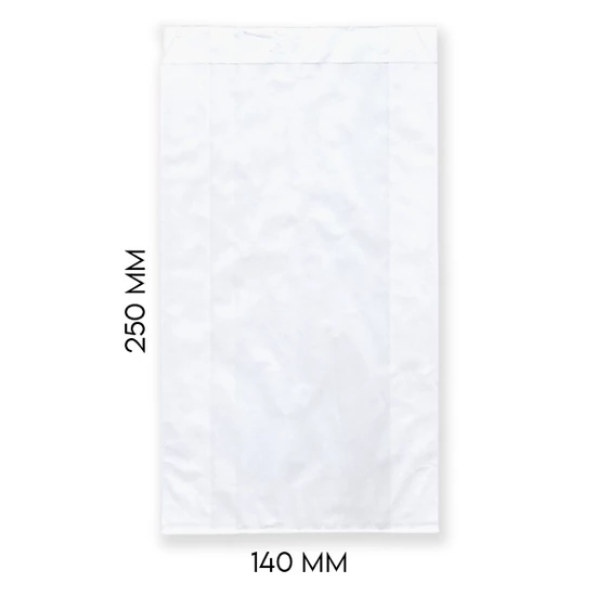 Fehér papírtasak 1 kg-os 140 + 50 x 250 mm 1500 db