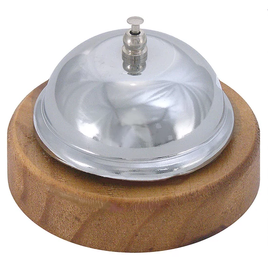Recepciós csengő, 9 cm, ezüst