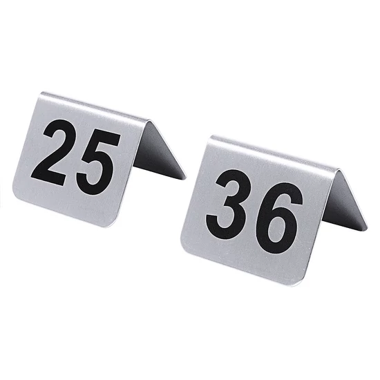 Asztalszámozó táblák 25-től 36-ig, 12 tábla a csomagban