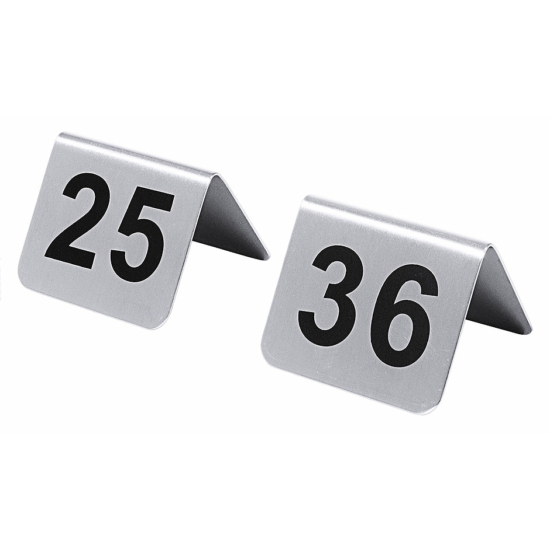 Asztalszámozó táblák, 5,3 x 3,4 cm, 25-től 36-ig, 12 db/csom