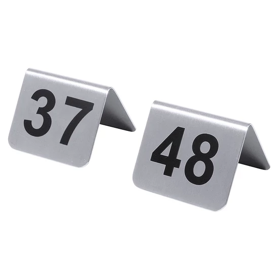 Asztalszámozó táblák 37-től 48-ig, 12 tábla a csomagban