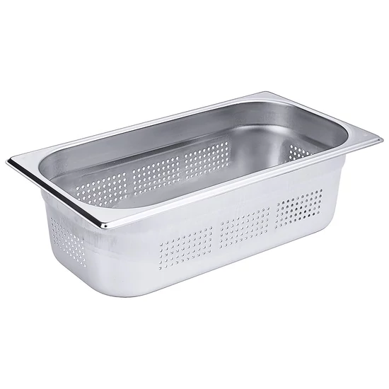 GN 1/3-es edény, körbe perforált 100 mm mély, 3,5 L, 325 x 175 x 100 mm