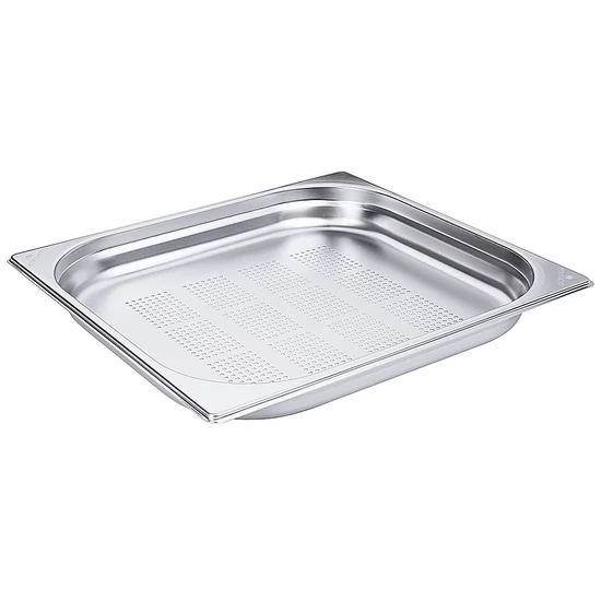 GN 2/3-es edény, perforált 40 mm mély, 3 L, 355 x 325 x 40 mm