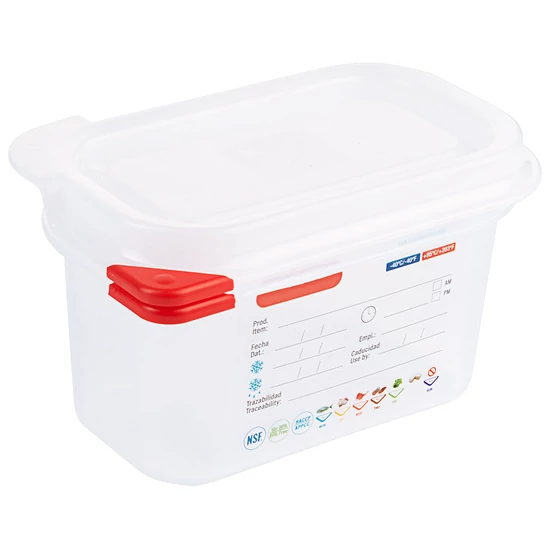 Színkódos GN ételszállító edény GN 1/9, 100 mm, 1 L