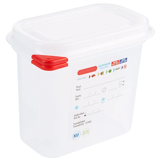 Színkódos GN ételszállító edény GN 1/9, 150 mm, 1,5 L