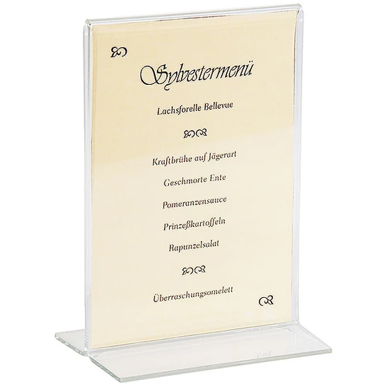 Menü kártyatartó, A 6, 10,2 x 15,2 cm