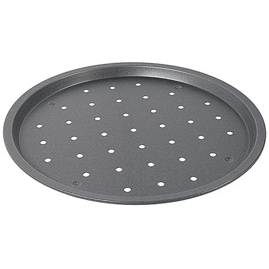 Perforált pizzaforma tapadásmentes bevonattal, 35 cm