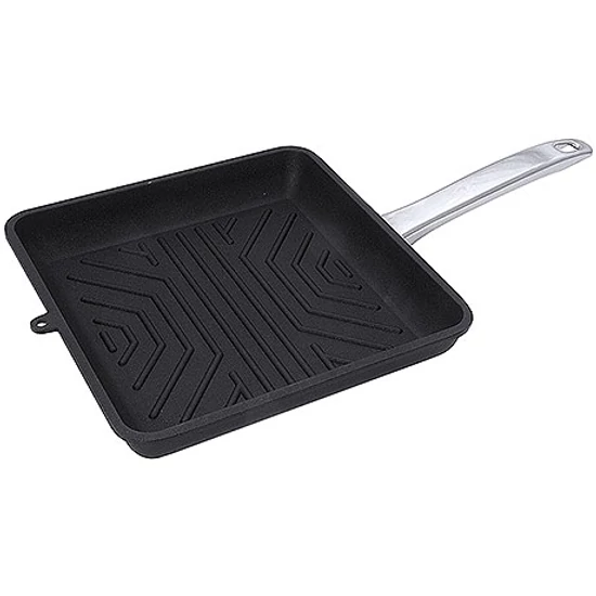 Alumínium steak serpenyő, TITÁN dioxid tapadásmentes bevonattal 25 x 25 cm-es