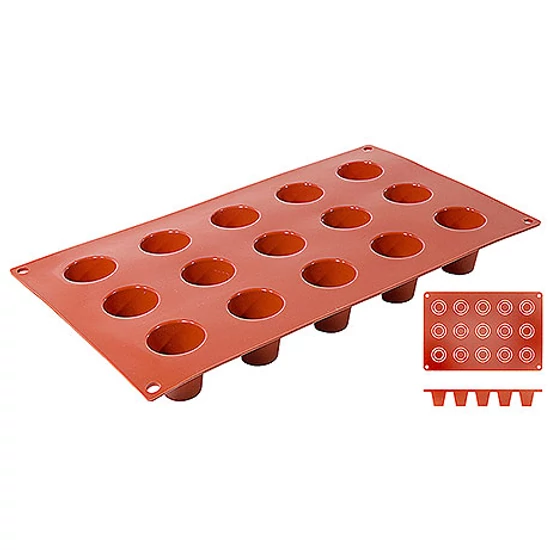 Szilikongumi sütőforma 15 db muffin sütihez