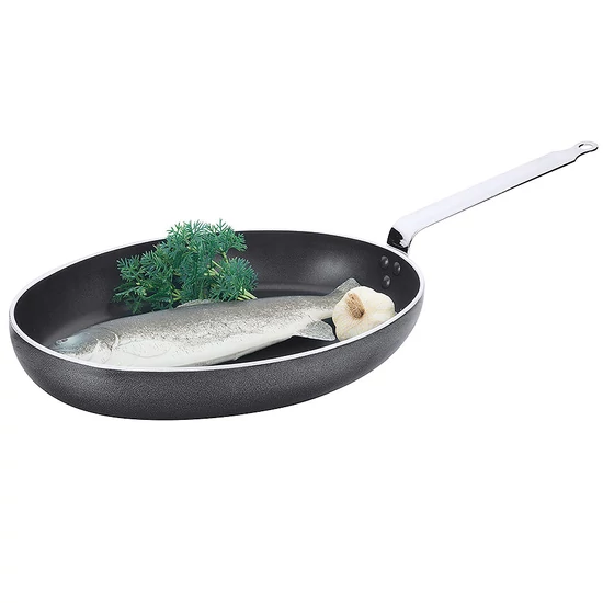 Burrell alumínium halsütőserpenyő, tapadásmentes bevonattal 36 x 25 cm-es, 5 cm mély