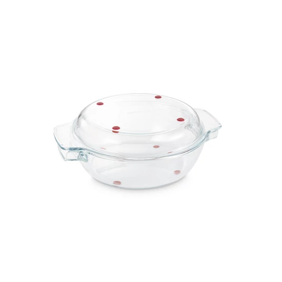 GrandCHEF kerek sütőed. fedő.32 cm,üveg