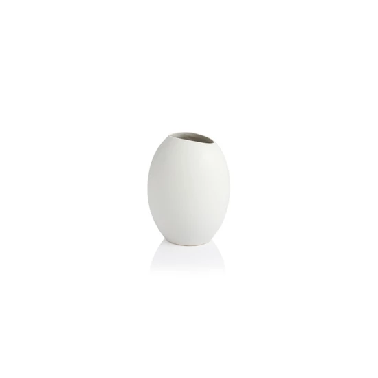 FANCY HOME Stones váza 17 cm, fehér
