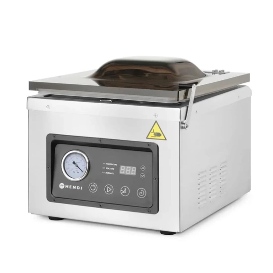 Kamrás vákuumcsomagoló gép Profi Termékcsalád 300, HENDI, Profi Termékcsalád, tömítő szalag 300 mm, 230V/950W, 367x425x(H)364mm