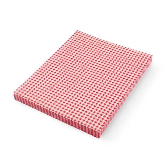 Zsírpapír piros kockás, 25 x 35 cm, 500 db / csomag