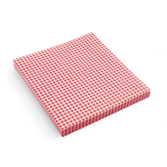 Zsírpapír piros kockás, 25 x 20 cm, 500 db / csomag