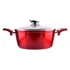 Metal red line tapadásmentes alumínium lábas üvegfedővel 24 cm 4.5 l, indukciós