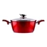 Metal red line tapadásmentes alumínium lábas üvegfedővel 22 cm, 2.6 l, indukciós