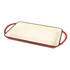 Zománcozott öntöttvas grill tepsi 33*21, 5 cm piros