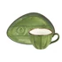Green Harmony cappuccinós és teáscsésze alj, prezentációs 25 x 17 cm