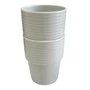 Kép 2/4 - MIRA fehér porcelán fül nélküli teásbögre – 300 ml