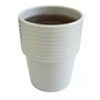 Kép 3/4 - MIRA fehér porcelán fül nélküli teásbögre – 300 ml