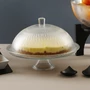 Kép 2/5 - Aura üveg tortatál fedővel, 320 x (h)230 mm