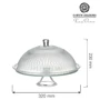 Kép 3/5 - Aura üveg tortatál fedővel, 320 x (h)230 mm