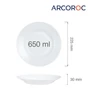 Kép 2/7 - ARC temperált üveg mélytányér 22 cm