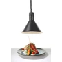 Kép 2/3 - Melegen tartó lámpa, függesztett, kúpos, fekete, 250W, HENDI