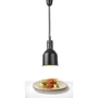 Kép 2/3 - Melegen tartó lámpa, függesztett haragformájú, fekete, 250W, HENDI