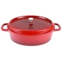Kép 2/2 - AluChef® öntött alumíniumból készült oválislábas fedővel, piros, 7,5 L