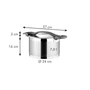 Kép 2/4 - ULTIMA fazék fedővel o 24 cm, 7.0 l